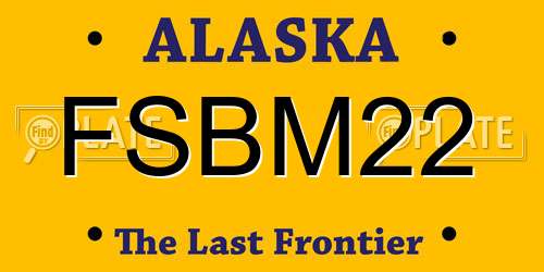 FSBM22 Alaska License Plate