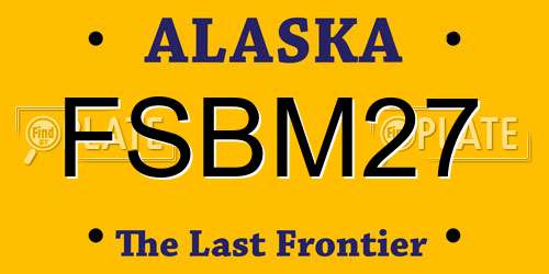 FSBM27 Alaska License Plate