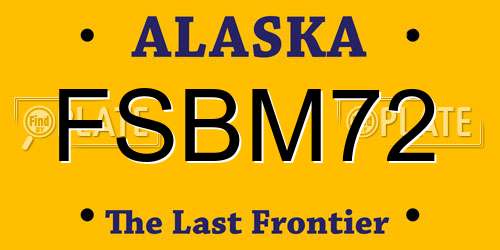 FSBM72 Alaska License Plate