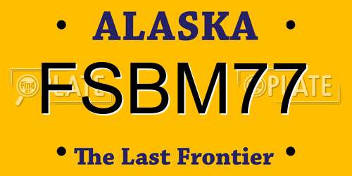 FSBM77 Alaska License Plate