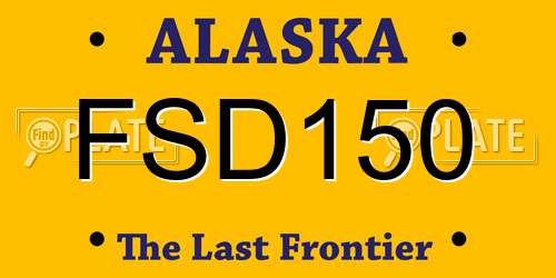 FSD150 Alaska License Plate