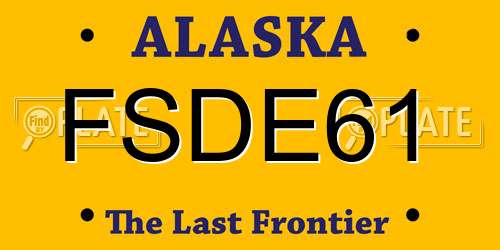 FSDE61 Alaska License Plate