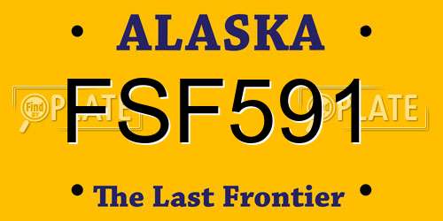 FSF591 Alaska License Plate