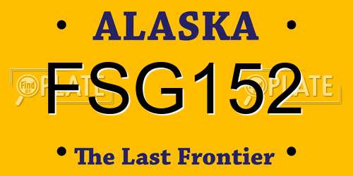 FSG152 Alaska License Plate