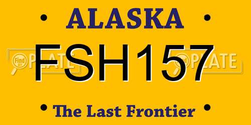 FSH157 Alaska License Plate