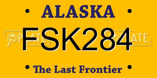FSK284 Alaska License Plate