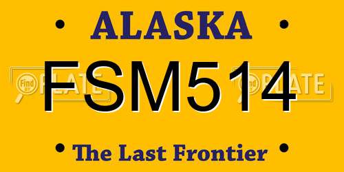 FSM514 Alaska License Plate