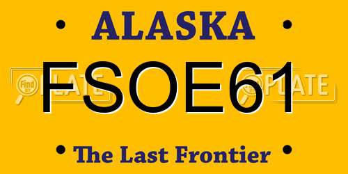 FSOE61 Alaska License Plate