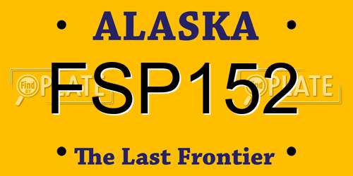 FSP152 Alaska License Plate