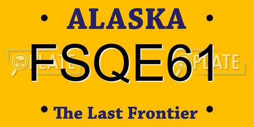 FSQE61 Alaska License Plate