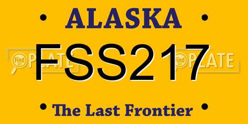 FSS217 Alaska License Plate