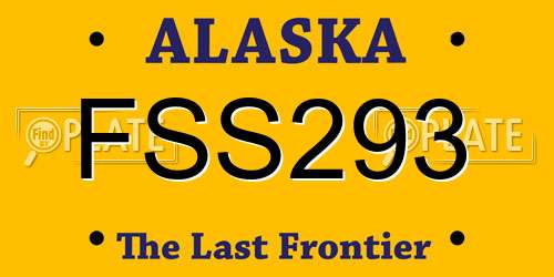 FSS293 Alaska License Plate