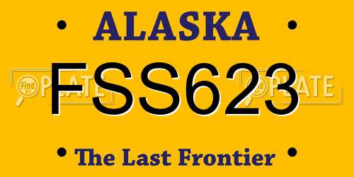 FSS623 Alaska License Plate
