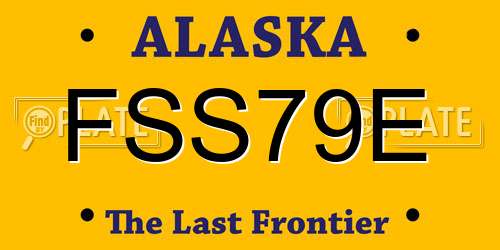 FSS79E Alaska License Plate