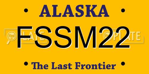 FSSM22 Alaska License Plate