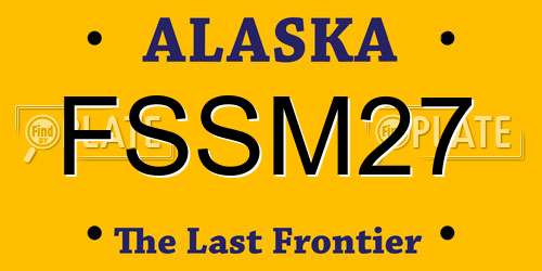 FSSM27 Alaska License Plate