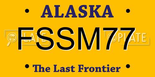 FSSM77 Alaska License Plate