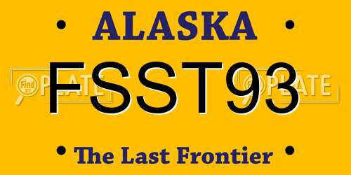 FSST93 Alaska License Plate