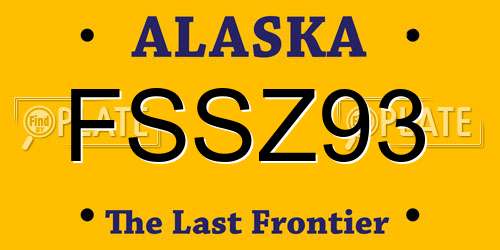 FSSZ93 Alaska License Plate