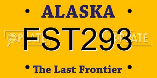 FST293 Alaska License Plate