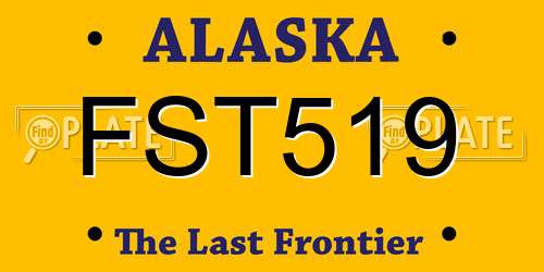 FST519 Alaska License Plate
