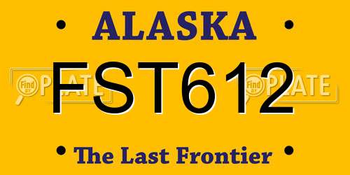 FST612 Alaska License Plate