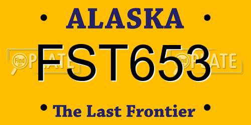 FST653 Alaska License Plate