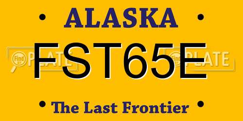 FST65E Alaska License Plate