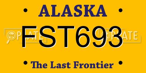 FST693 Alaska License Plate
