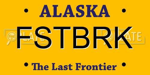 FSTBRK Alaska License Plate