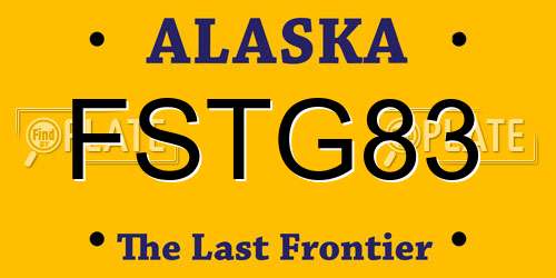 FSTG83 Alaska License Plate