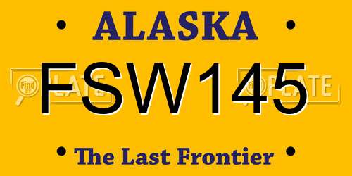 FSW145 Alaska License Plate