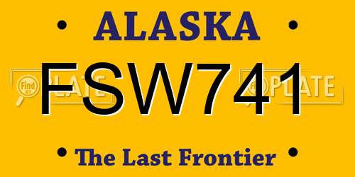 FSW741 Alaska License Plate