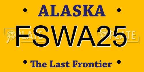 FSWA25 Alaska License Plate