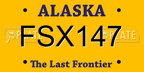 FSX147 Alaska License Plate