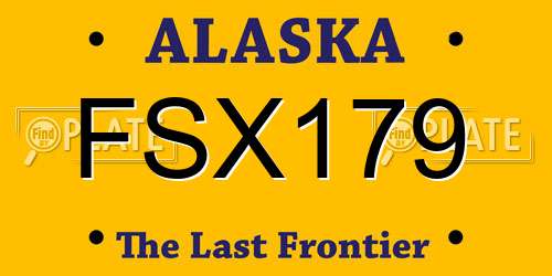 FSX179 Alaska License Plate