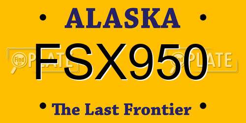 FSX950 Alaska License Plate