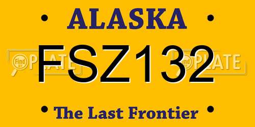 FSZ132 Alaska License Plate