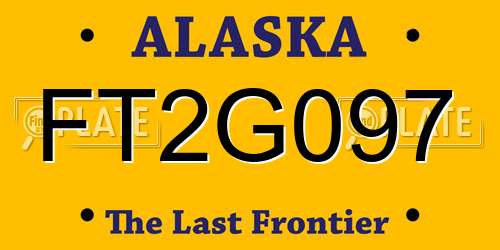 FT2G097 Alaska License Plate