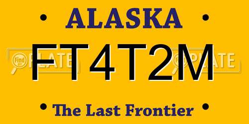 FT4T2M Alaska License Plate