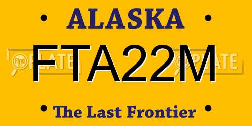 FTA22M Alaska License Plate