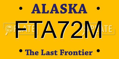 FTA72M Alaska License Plate