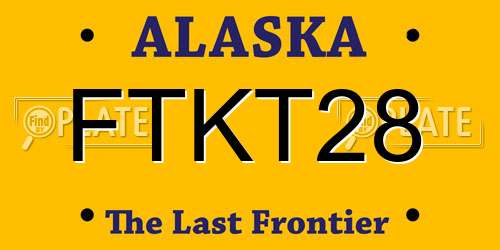 FTKT28 Alaska License Plate