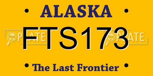 FTS173 Alaska License Plate