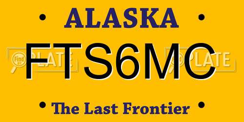 FTS6MC Alaska License Plate