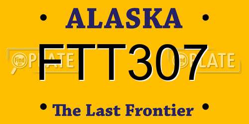 FTT307 Alaska License Plate