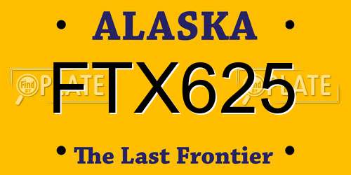 FTX625 Alaska License Plate