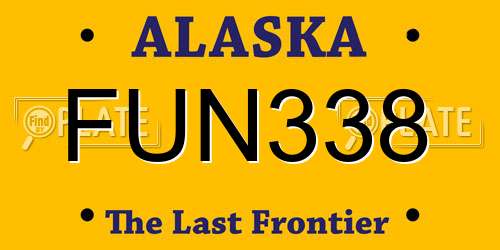 FUN338 Alaska License Plate