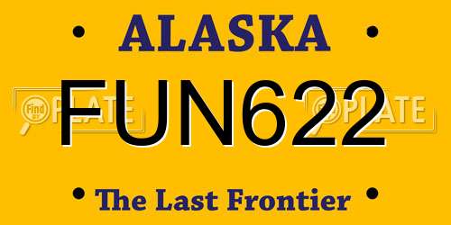 FUN622 Alaska License Plate