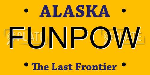 FUNPOW Alaska License Plate